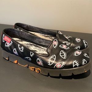 Clamp- Graphic leather shoes